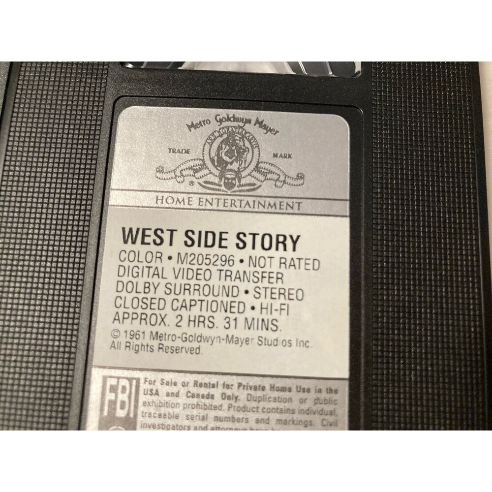 West Side Story VHS 1961 Musical Movie Natalie Wood, Richard Beymer Award Winner - Picture 4 of 11